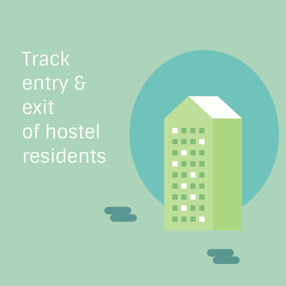 Manage Hostel Residents - Monitor their entry & exits
